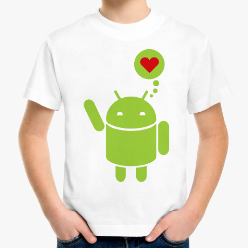 Детская футболка Love Android