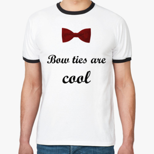 Футболка Ringer-T  Bow ties are cool
