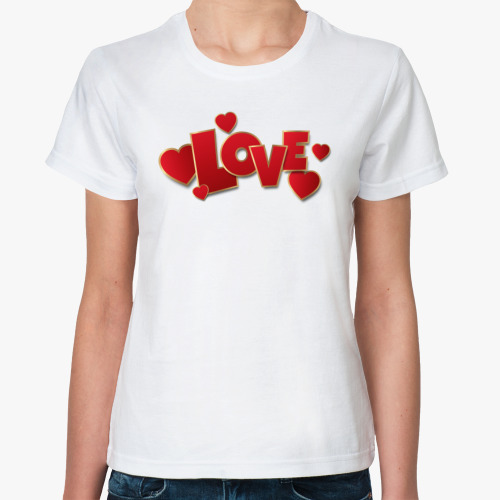 Классическая футболка Любовь - Love