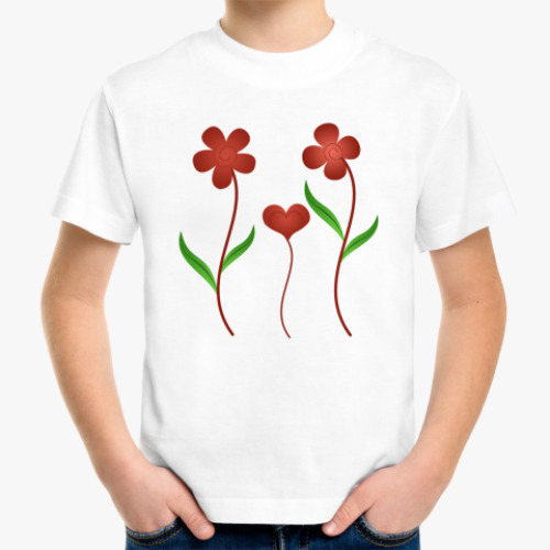 Детская футболка цветы