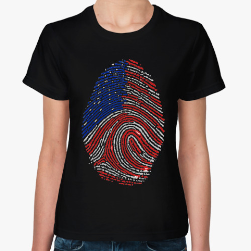 Женская футболка USA отпечаток