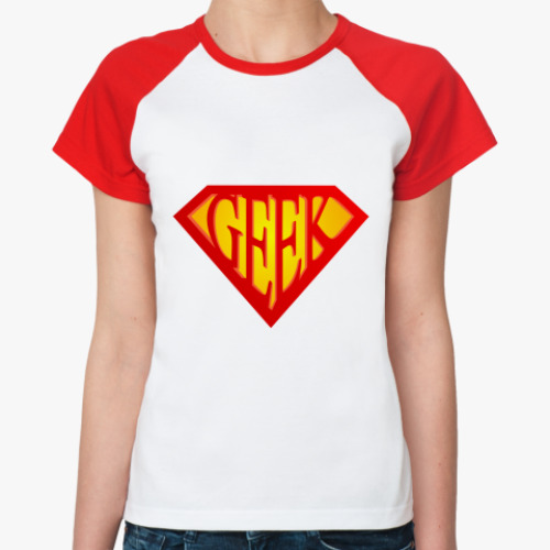 Женская футболка реглан Geek
