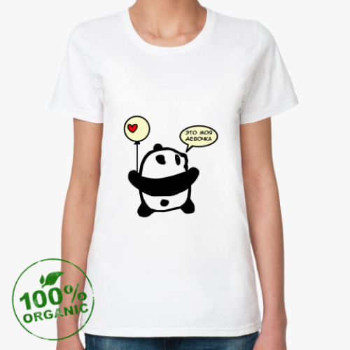 Женская футболка из органик-хлопка панда