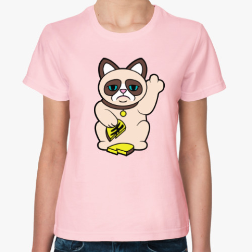 Женская футболка Tard Grumpy Cat Maneki Neko