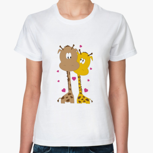Классическая футболка   Жирафы