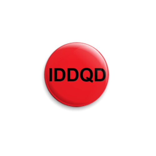 Значок 25мм IDDQD красный