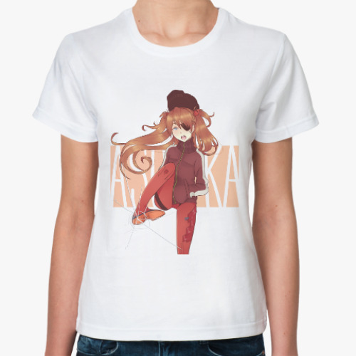 Классическая футболка Evangelion - Asuka Langley