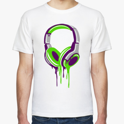 Футболка наушники headphones