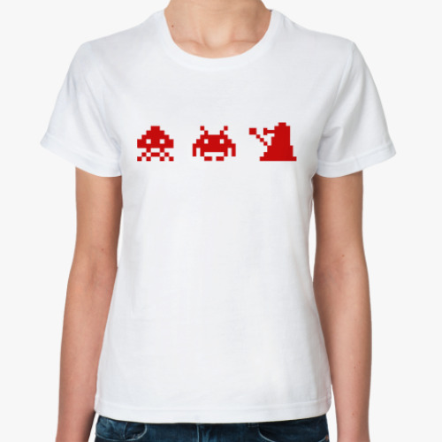 Классическая футболка Dalek & Space Invaders