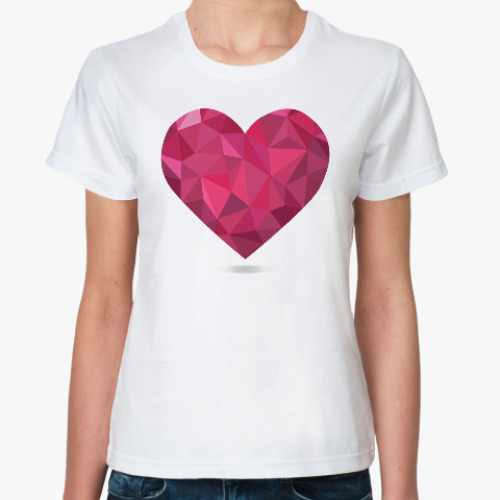 Классическая футболка Рубиновое сердце