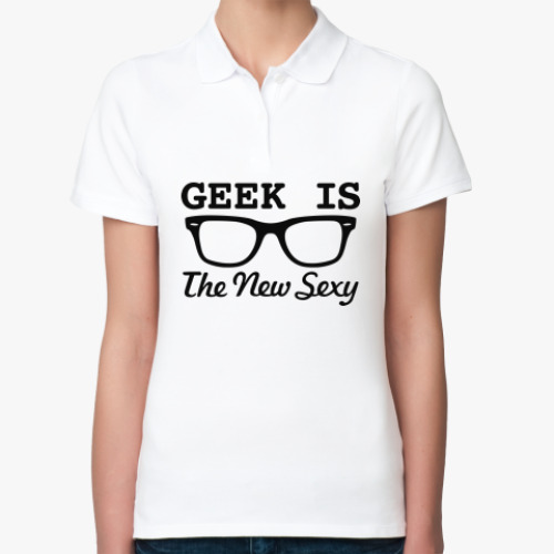 Женская рубашка поло (печать) Geek