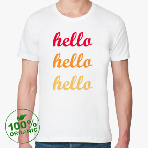 Футболка из органик-хлопка 'Hello'