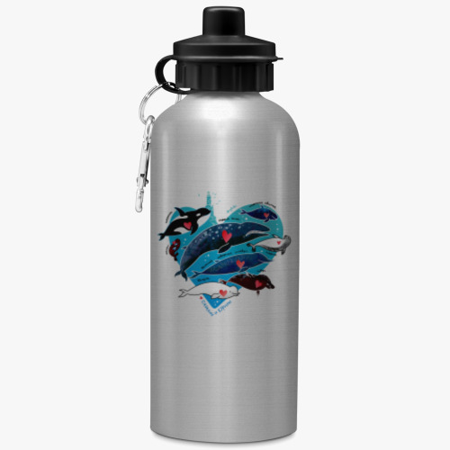 Спортивная бутылка/фляжка Морские млекопитающие