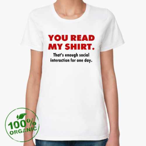 Женская футболка из органик-хлопка Social Interaction