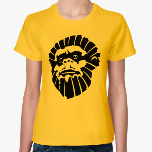 Женская футболка Лицо обезьяны