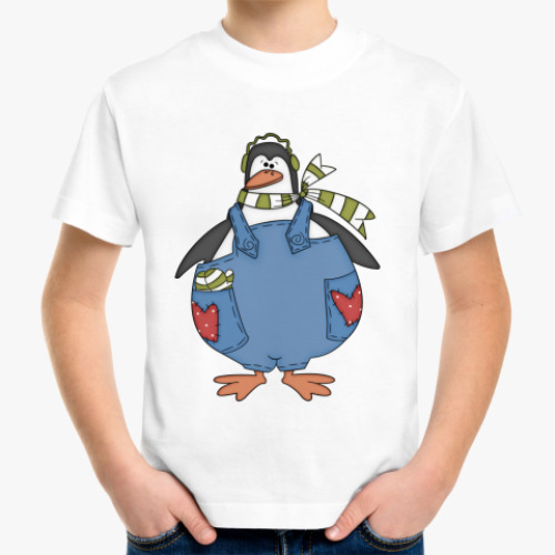 Детская футболка Летний пингвин