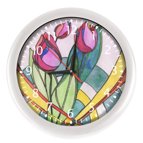 Настенные часы Тюльпаны