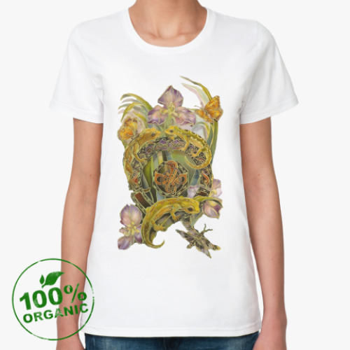 Женская футболка из органик-хлопка  Lizard!!!