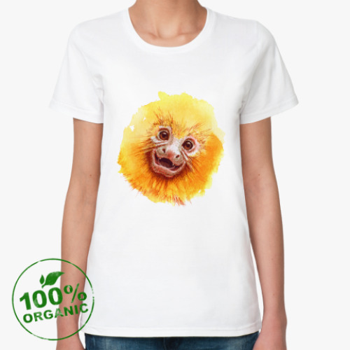 Женская футболка из органик-хлопка Обезьянка Golden Lion Tamarin