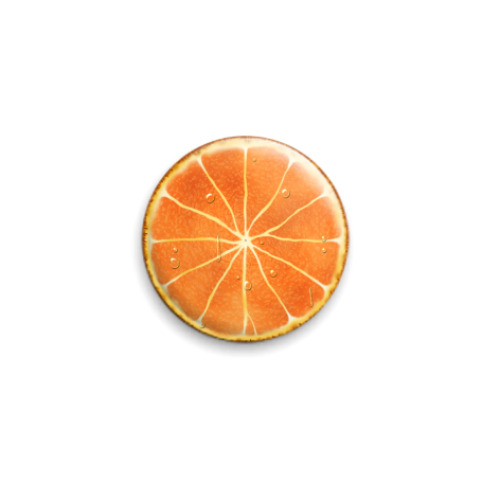 Значок 25мм  апельсин