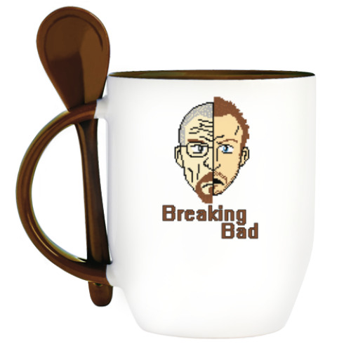 Кружка с ложкой Walter White & Jesse Pinkman