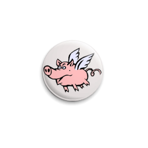 Значок 25мм  Flying Pig