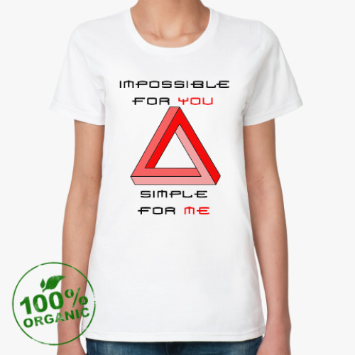 Женская футболка из органик-хлопка (Im)possible