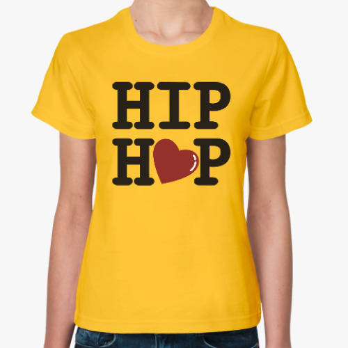 Женская футболка Люблю хип-хоп
