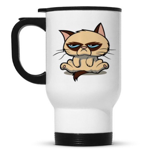 Кружка-термос Недовольный кот ( Grumpy cat )