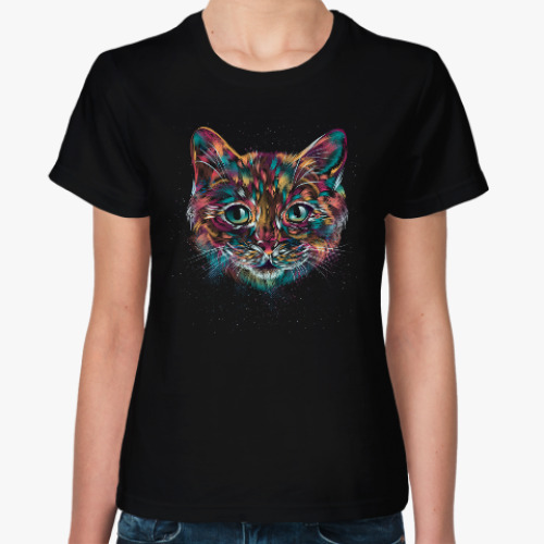 Женская футболка Абстрактный Кот
