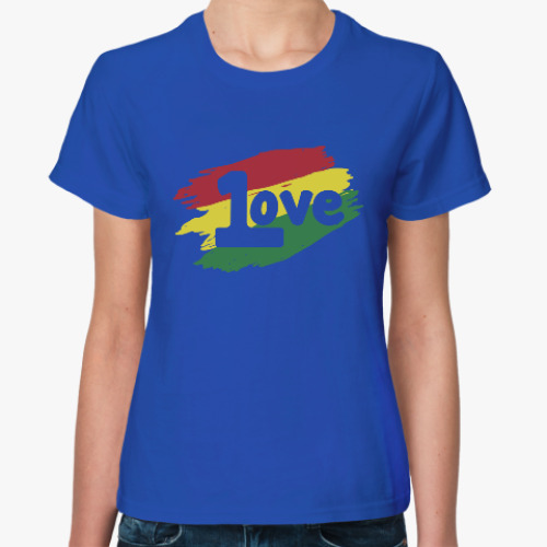 Женская футболка 1 Love