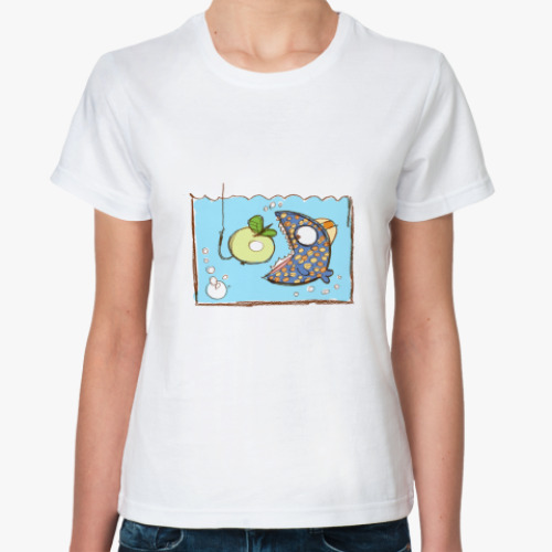 Классическая футболка рыба