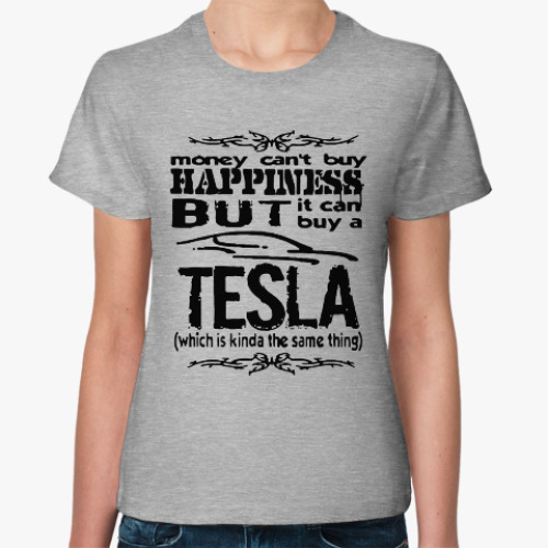 Женская футболка Tesla