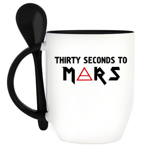 Кружка с ложкой Thirty seconds to mars