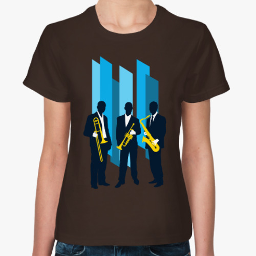 Женская футболка Jazz band