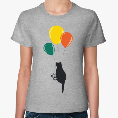 Женская футболка Воздушный котик