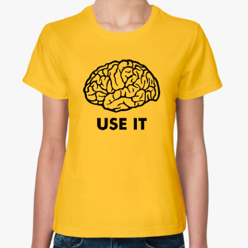Женская футболка Мозг