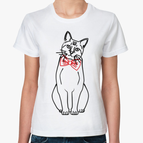 Классическая футболка Культурный кот