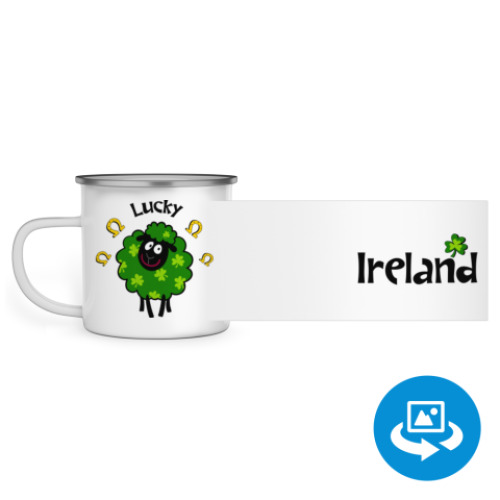 Эмалированная кружка (круговая запечатка) Lucky Ireland