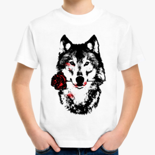 Детская футболка Волк и Роза