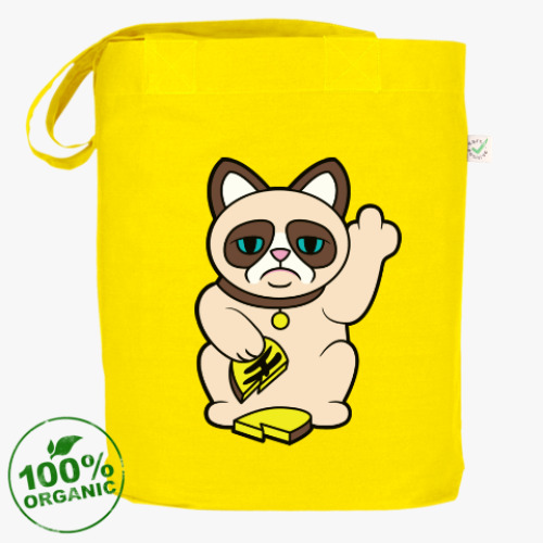 Сумка шоппер Tard Grumpy Cat Maneki Neko