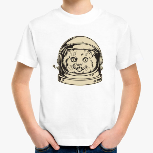 Детская футболка Космос. Ракета. Котэ. Звезды.