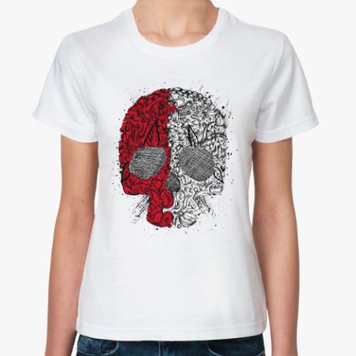 Классическая футболка Crimson skull