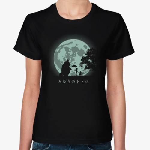 Женская футболка Прогулка под луной