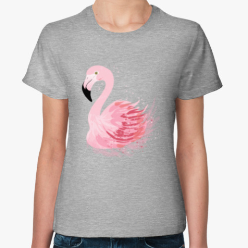 Женская футболка Розовый фламинго