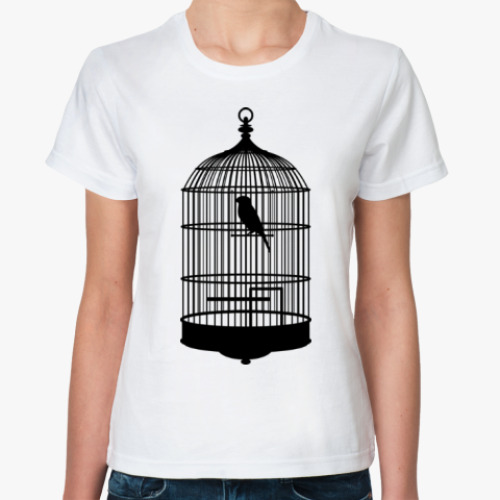 Классическая футболка Птица в клетке