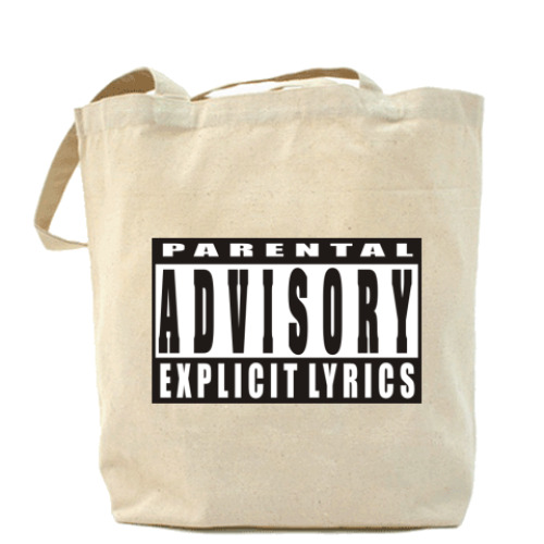 Сумка шоппер Parental advisory explicit lyrics