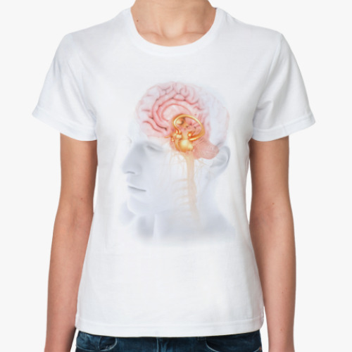 Классическая футболка  Anatomy - мозг