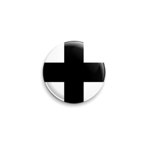 Значок 25мм  «Черный Крест»