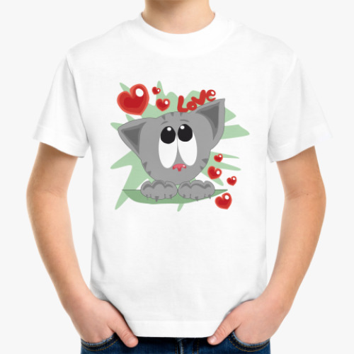Детская футболка I love cats